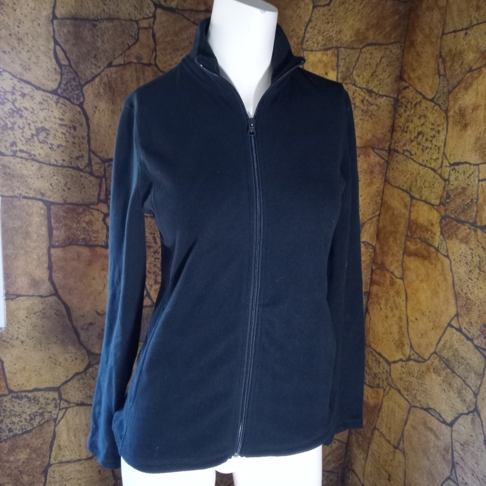 Joe Fresh Women's Black Zip-Up Jacket